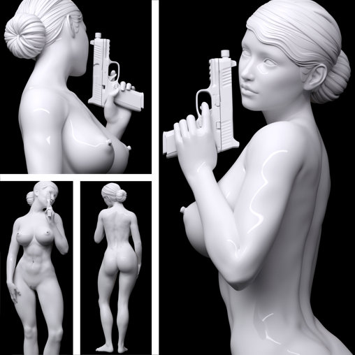 Enjoy in White: Gun-Girl Zarah, Typ: Statue