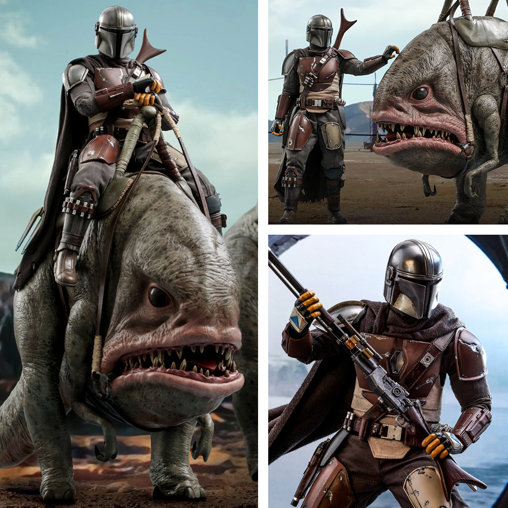 Star Wars - The Mandalorian: Mandalorian und Blurrg, Typ: 1/6 Figur