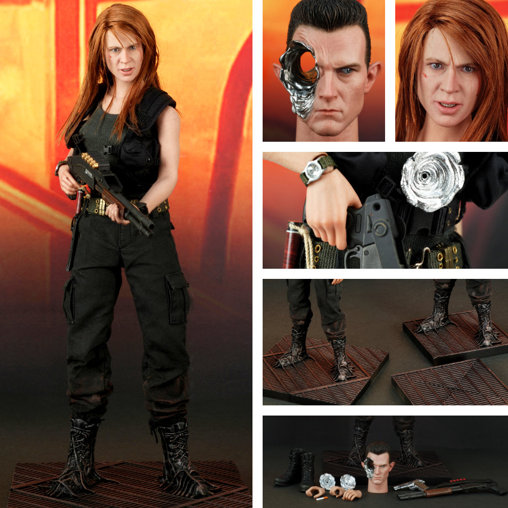 Terminator 2: T-1000 in Sarah Connor Disguise, 1/6 Figur von Hot Toys