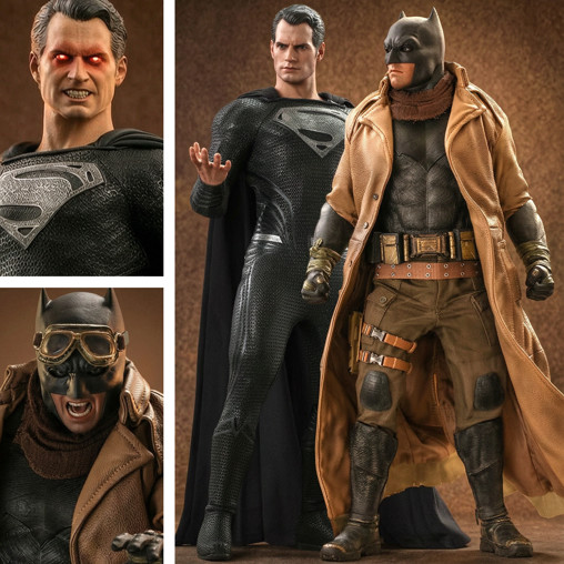 Zack Snyders Justice League: Knightmare Batman und Black Suit Superman, Typ: 1/6 Figur