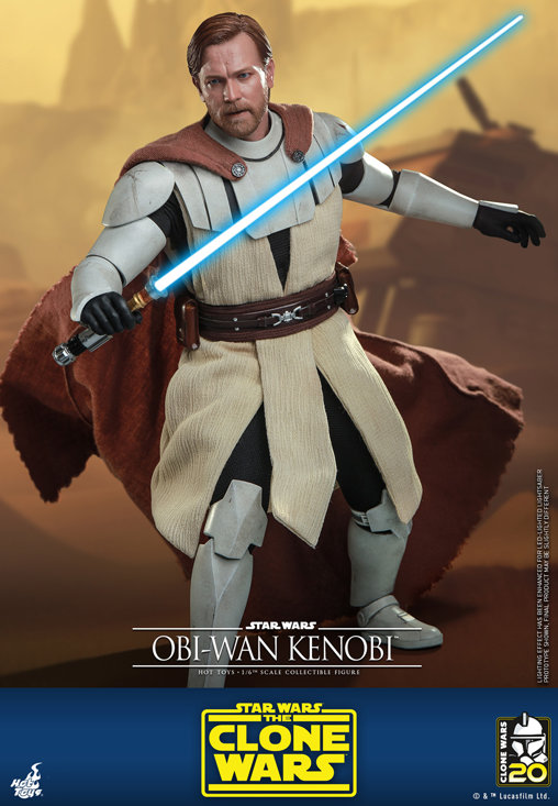 Star Wars - Ahsoka: Obi-Wan Kenobi - Clone Wars, 1/6 Figur ... https://spaceart.de/produkte/sw190-obi-wan-kenobi-figur-hot-toys.php